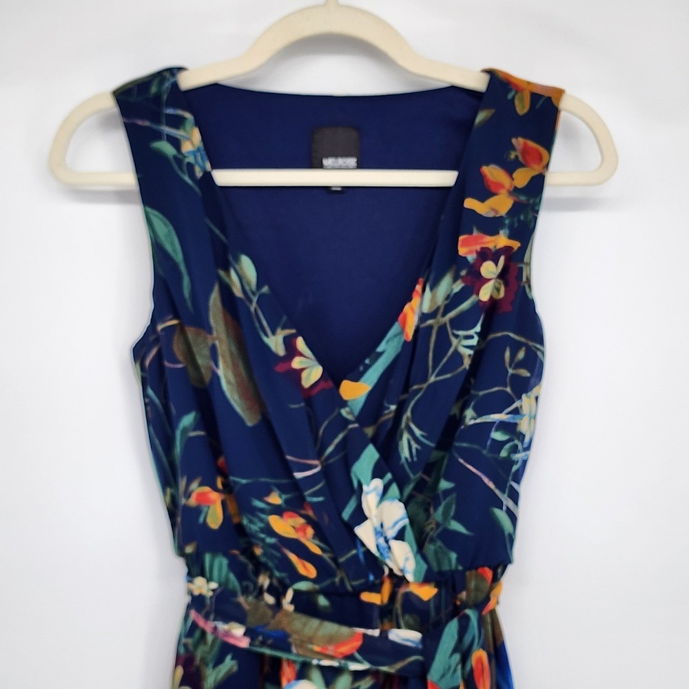 Melrose Floral Ruffle Wrap Maxi Dress Size 4 Coquette Fairy Resort Beachy Formal